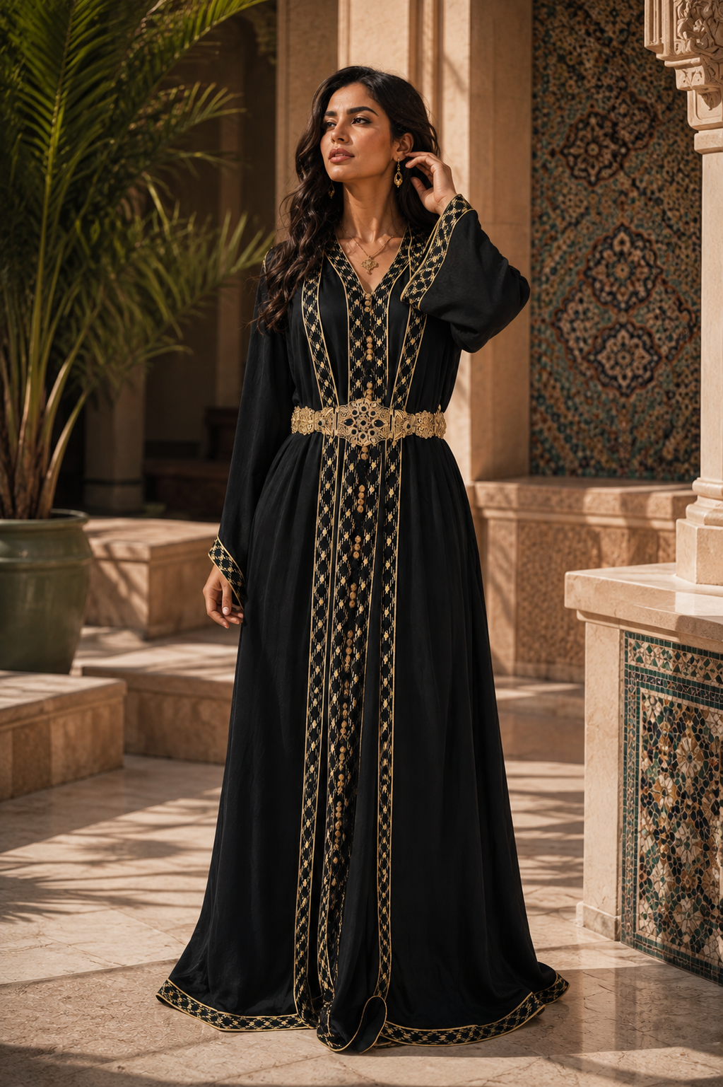 Takchita Marocaine Noire & Or