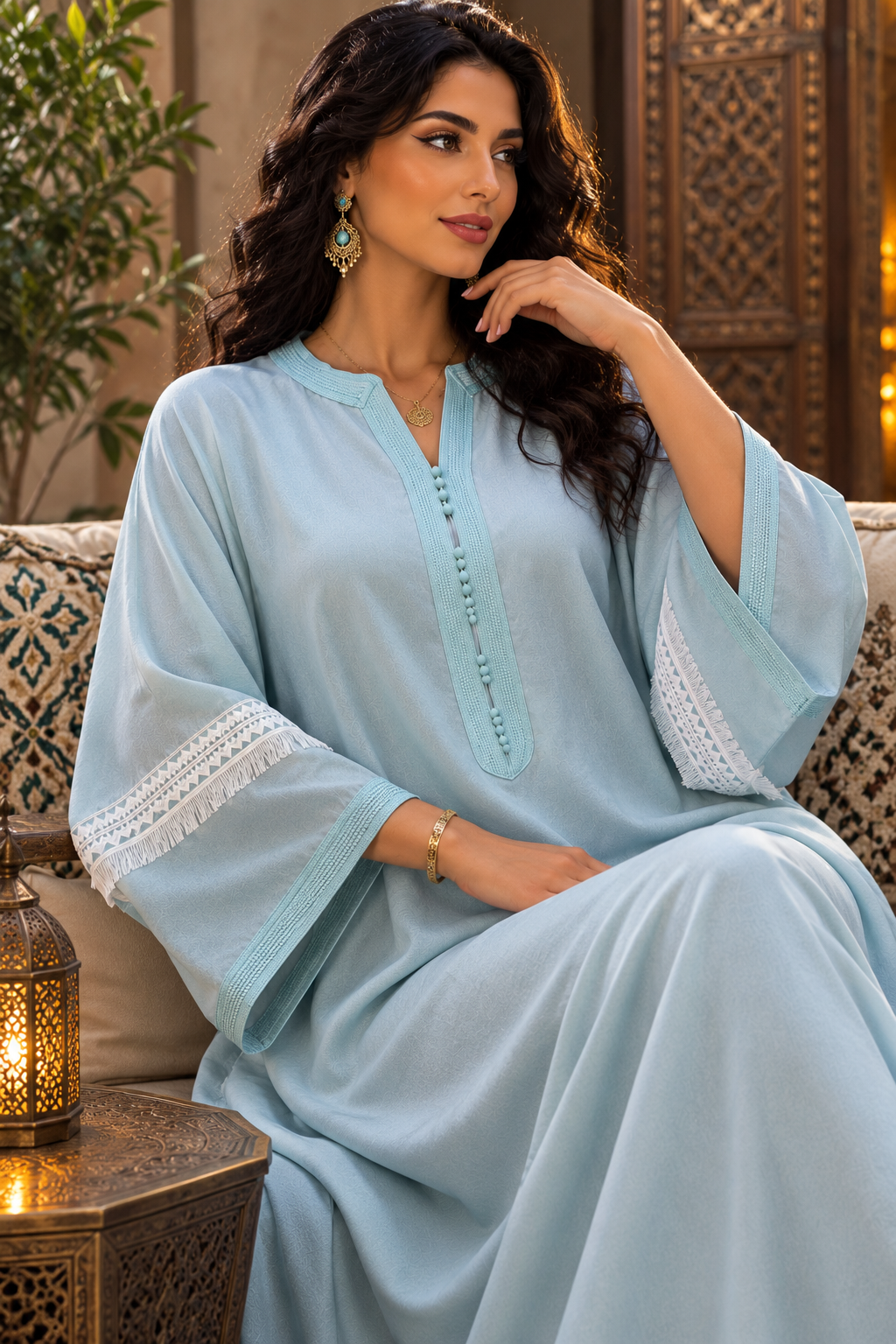Gandora marocaine bleu clair