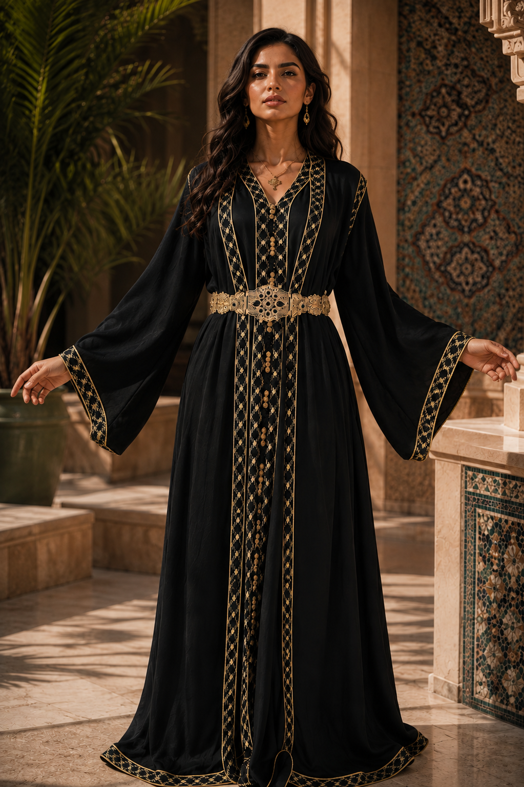 Takchita Marocaine Noire & Or