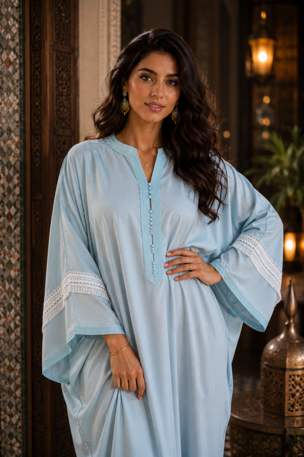 Gandora marocaine bleu clair