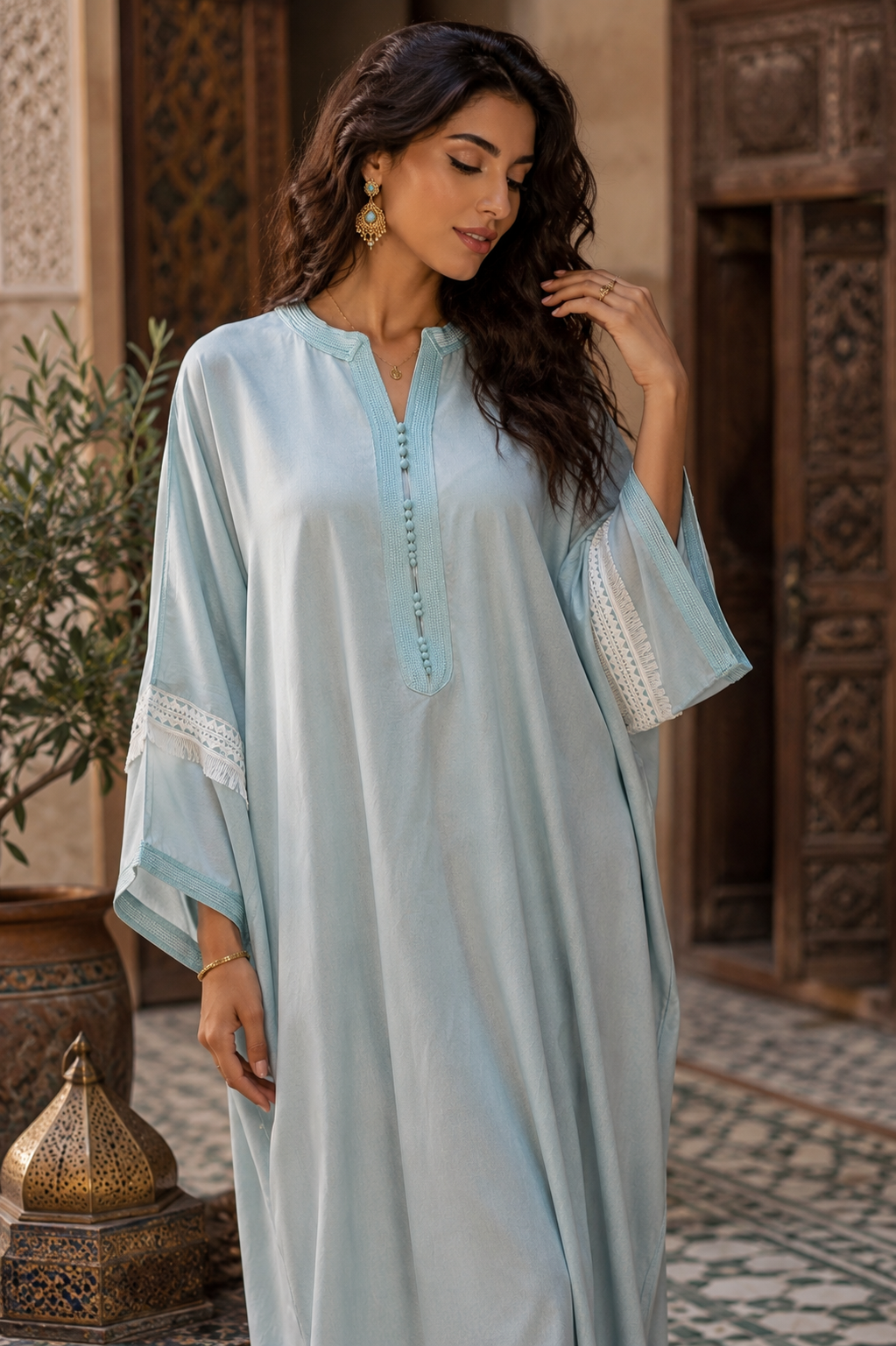 Gandora marocaine bleu clair