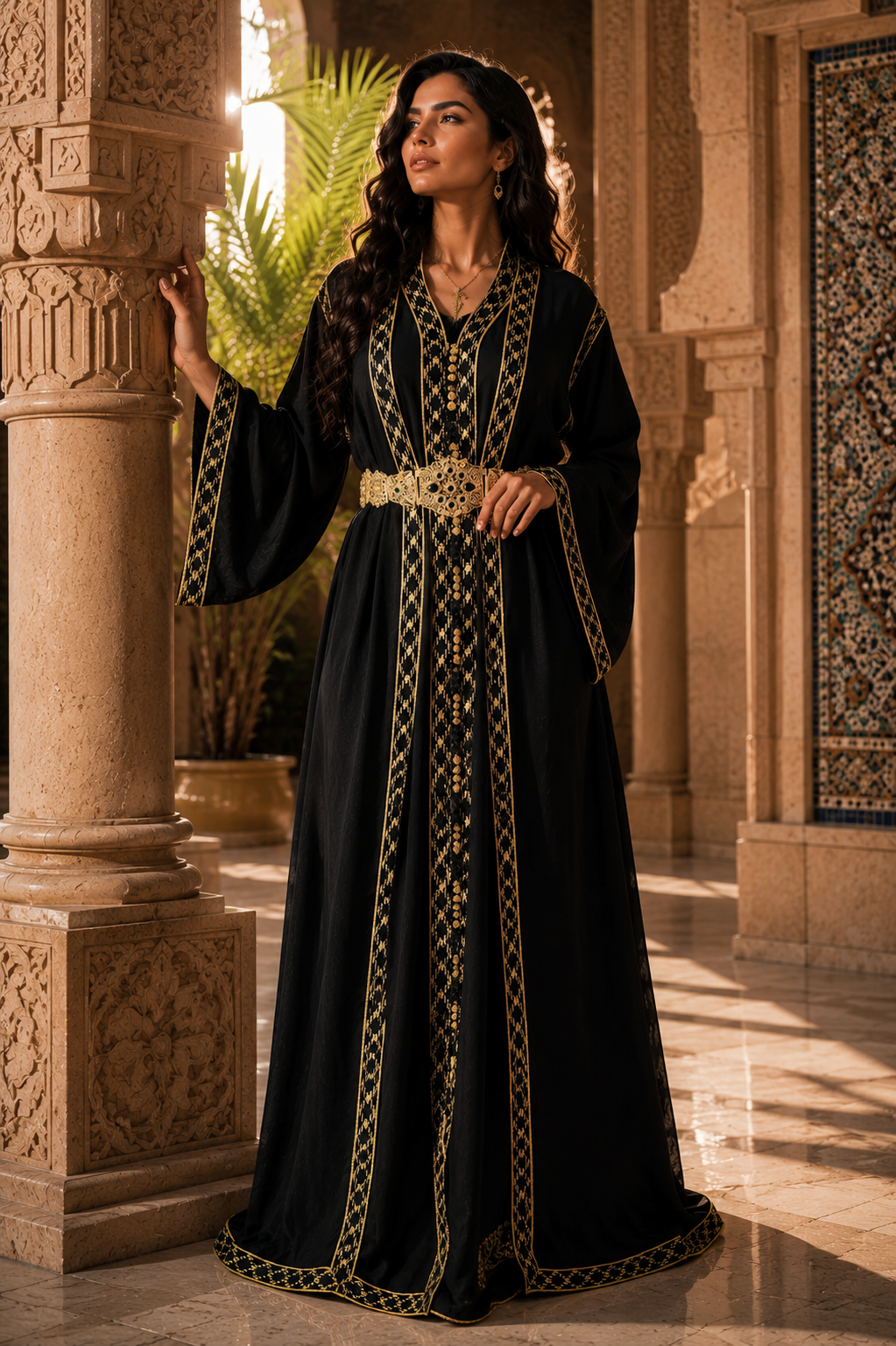 Takchita Marocaine Noire & Or