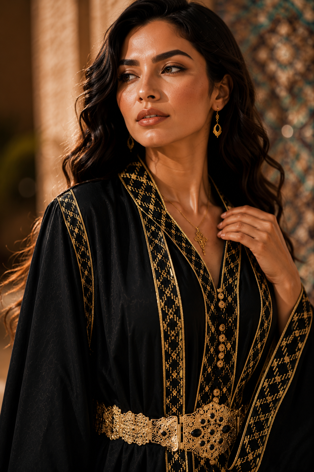 Takchita Marocaine Noire & Or